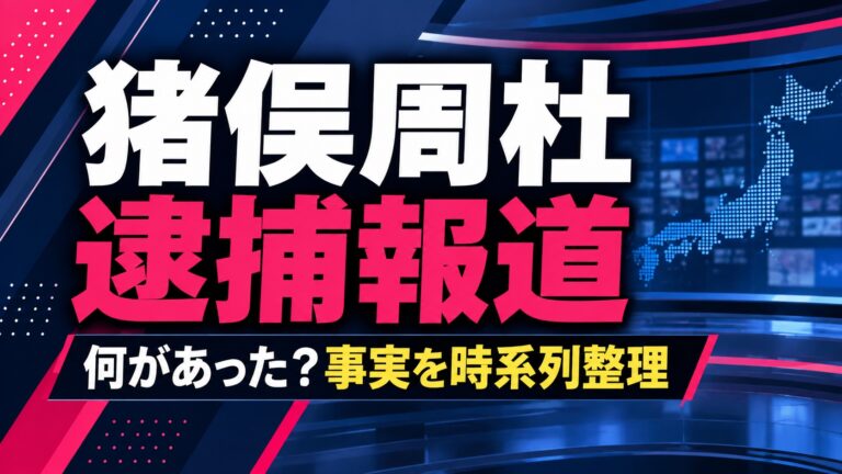 猪俣周杜の逮捕報道を時系列で整理した記事のアイキャッチ